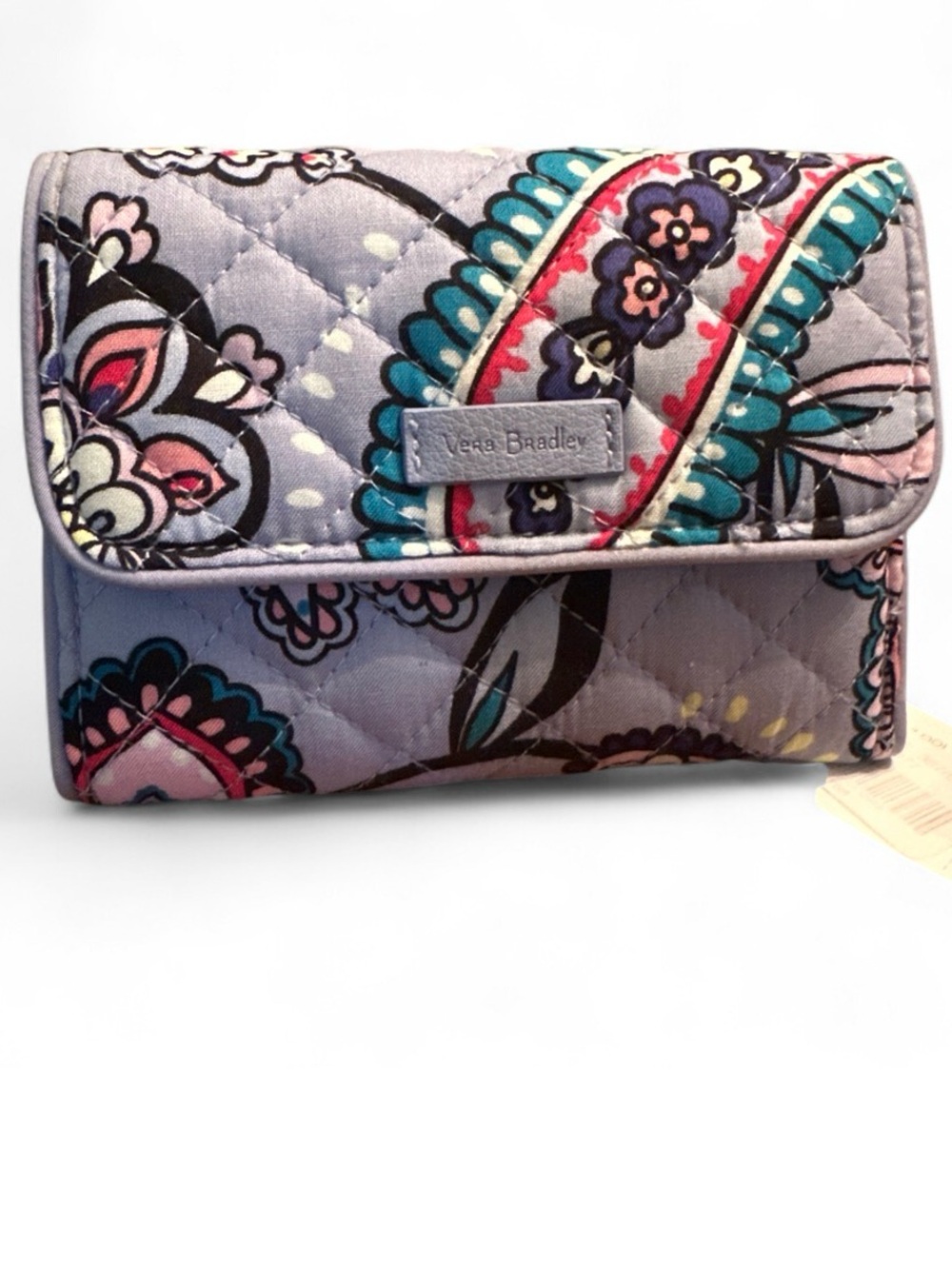 Vera Bradley Quilted Card Holder Wallet - Lavender Multi Floral